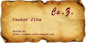 Csutor Zita névjegykártya